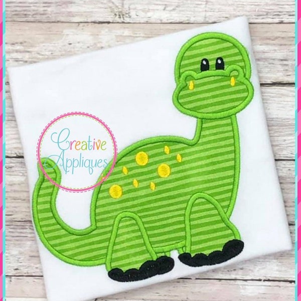 Dinosaur Digital Machine Embroidery Applique Design 5 Sizes, dinosaur applique, dinosaur embroidery