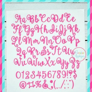 10 SIZES!! Carried Away Embroidery Font Alphabet Digital Machine Embroidery, monogram font alphabet, embroidery alphabet, ballerina script