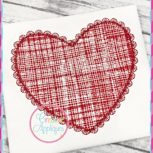 Spitze Stich Herz Maschine Stickerei Applikation Design 4 Größen, Herz Applikation, Valentinstag Herz Applikation, Herz stickerei, Spitze Nähte
