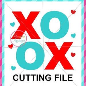 Valentine xoxo SVG-bestand voor snijden, xoxo snijden bestand, xoxo snijden bestand, Valentijn svg, Valentijn bestand knippen, knuffels en kusjes van svg, knuffels en kusjes