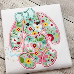 Bunny Rabbit Easter Digital Machine Embroidery Applique Design 4 SIZE rabbit applique, rabbit embroidery, bunny applique, bunny embroidery