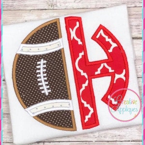 Football Alphabet Applique Digital Machine Embroidery Design 4 Sizes, football applique, football alphabet letters, football monogram