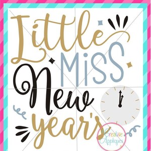 EXCLUSIEVE Little Miss New Years svg, nieuwe jaar svg, Nieuwjaar snijden bestand, little miss snijden bestand, little miss gesneden bestand