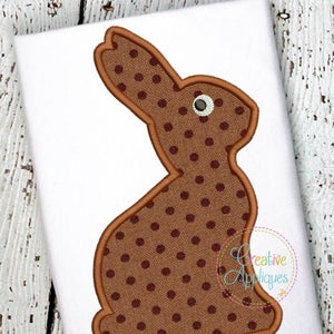 Chocolate Bunny Rabbit Easter Machine Embroidery Applique Design 4 SIZES, rabbit applique, rabbit embroidery, bunny applique embroidery