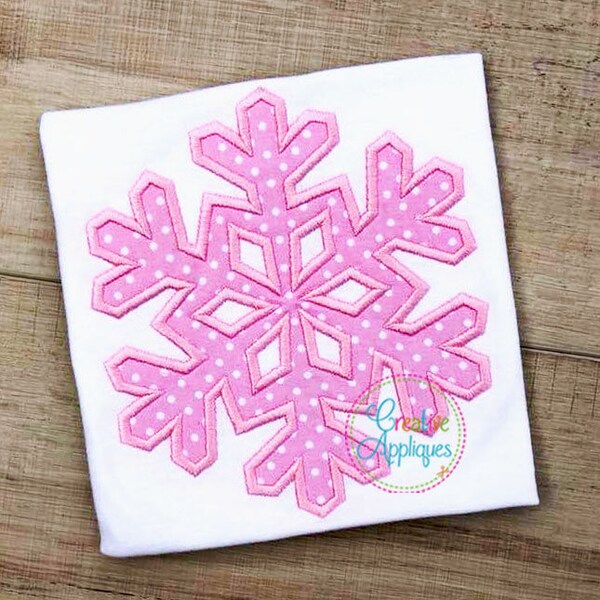 Snowflake Digital Machine Embroidery Applique Design 4 sizes , snowflake applique, snowflake embroidery