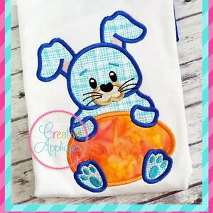 Bunny Rabbit Easter Digital Machine Embroidery Applique Design 5 SIZES rabbit applique, rabbit embroidery, bunny applique, bunny embroidery