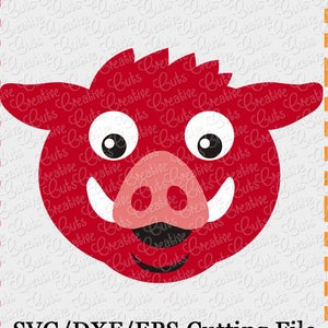 EXCLUSIVE SVG eps DXF Cutting File Hog svg, mascot svg, hog svg, razorback svg, razorbacks svg, hog cutting file, hogs cutting file