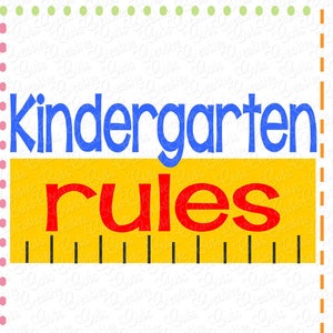Kindergarten rules SVG Cutting File, Kindergarten rules svg, Kindergarten rules cutting file, Kindergarten  svg, Kindergarten cut file