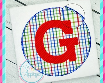 Circle Blanket Stitch Applique Alphabet letters A thru Z Digital Machine Embroidery Applique Design 4 Sizes, block alphabet, vintage stitch