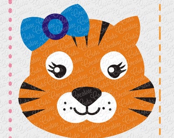 EXCLUSIVE SVG eps DXF Cutting File Tiger Girl svg, mascot svg, tiger svg, tigers cutting file, tiger cut file, tigers svg, tigers cut file