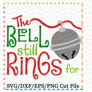 May include: A red, green, and white graphic with the text "The Bell Still Rings for" and a gray bell illustration. The graphic is on a white background with a red, green, and orange dotted border.