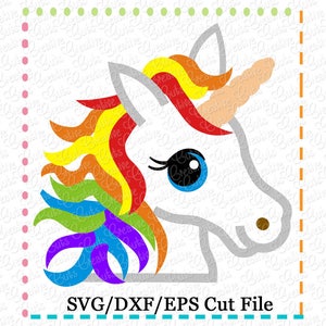 Rainbow Unicorn SVG Cutting File,  unicorn svg, pony svg, horse svg, unicorn cut file, unicorn cutting file, rainbow pony cut file