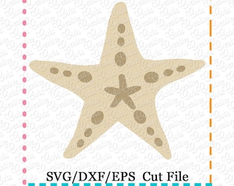 Starfish SVG eps  DXF Cutting File, shell svg, shell cut file, beach cutting file, beach svg, shells frame svg, starfish cut file