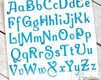 Charming 6 SIZES Embroidery Font Alphabet Digital Machine Embroidery Design, monogam font