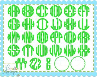 LARGE 5 Sizes BX Natural Circle Honeycomb Embroidery Monogram Alphabet Font Digital Machine Embroidery Applique, monogram font, circle font