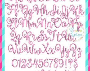 10 SIZES!! Carried Away Embroidery Font Alphabet Digital Machine Embroidery, monogram font alphabet, embroidery alphabet, ballerina script