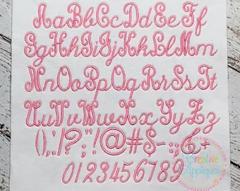 7 SIZES!!! Classic Script Embroidery Font, Alphabet Font Digital Machine Embroidery Design embroidery font, elegant embroidery font