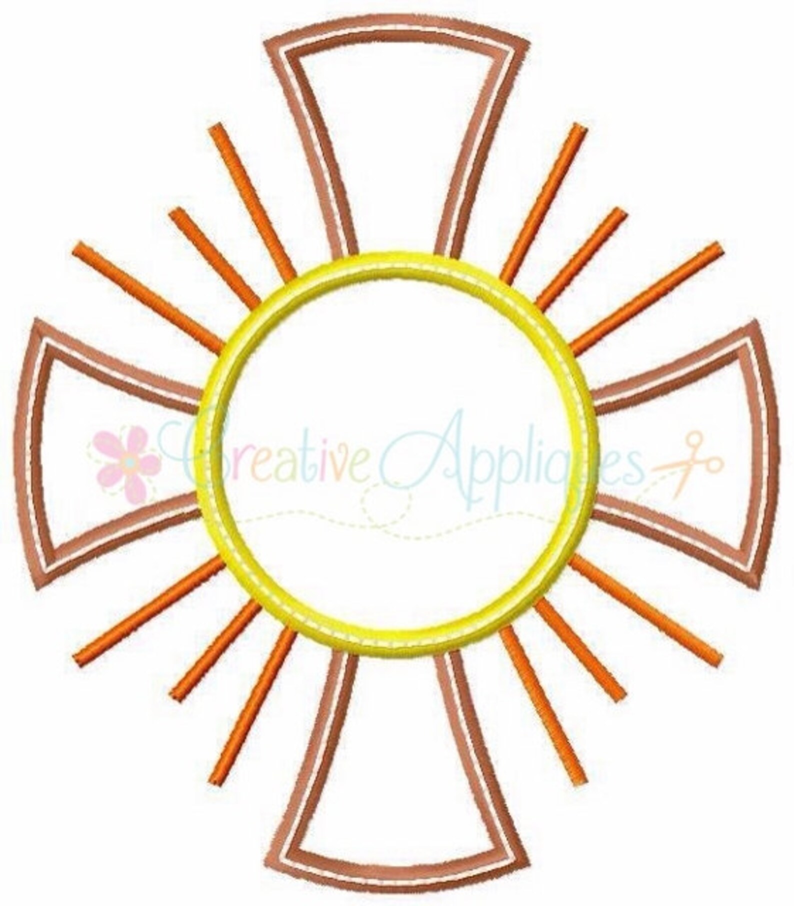 Monogram Cross Machine Embroidery Applique Design 4 SIZES - Etsy