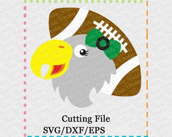 EXCLUSIVE SVG eps DXF Cutting File Eagle Girl Football svg, mascot svg, eagles football svg, football svg eagle cut file eagles cutting file