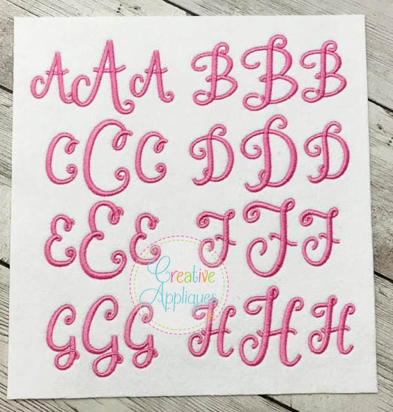6 SIZES!!! Stylish Script Monogram Embroidery Font, Alphabet Font Digital Machine Embroidery Design embroidery font, elegant embroidery font