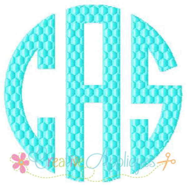 3 Sizes BX Natural Circle Honeycomb Embroidery Monogram Alphabet Font Digital Machine Embroidery Applique, circle embroidery font, monogram