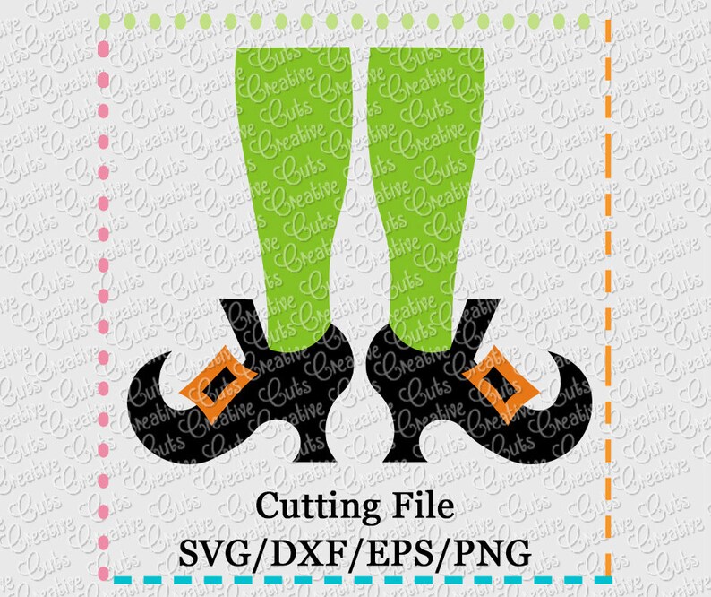 SVG EPS DXF Witch Legs svg, Halloween svg, witch svg, halloween witch svg, witch boot svg, witches legs svg, witch shoes svg, witches boots image 1