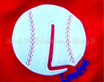 Baseball Alphabet Applique Design,  machine embroidery design, embroidery design, baseball embroidery design, baseball applique