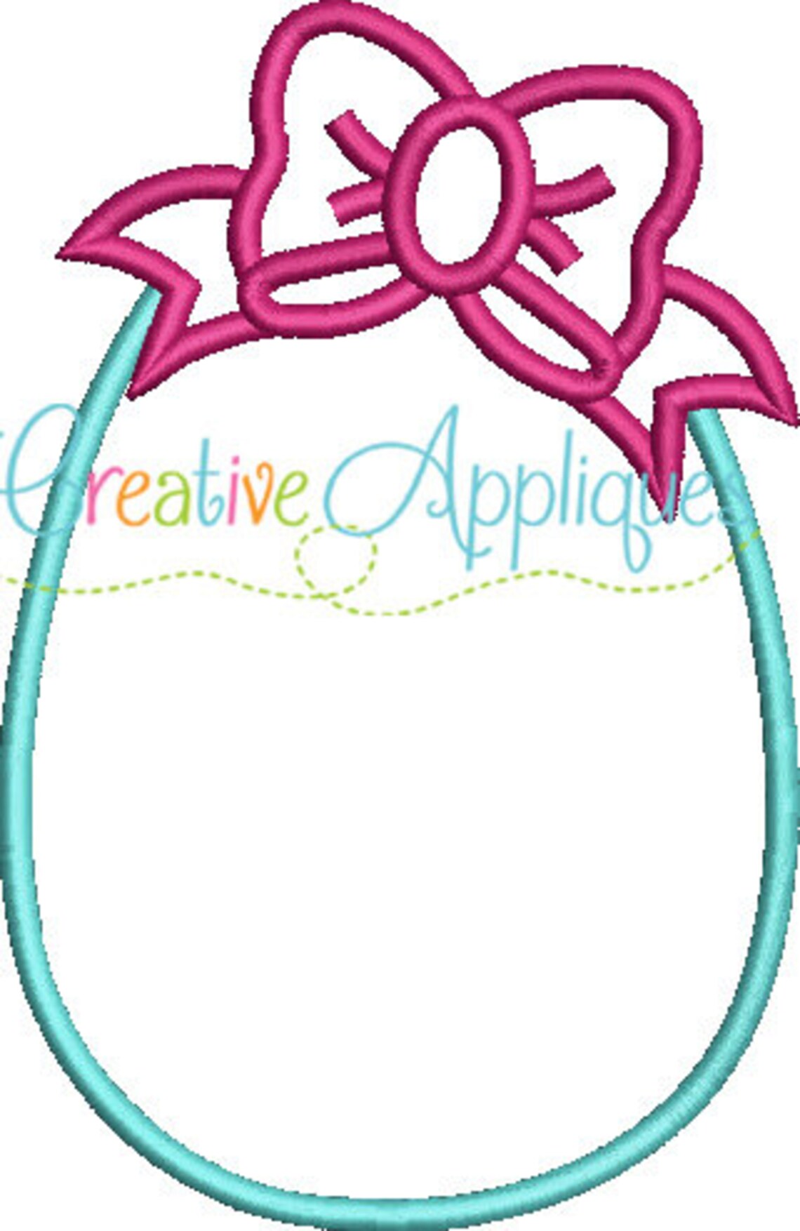 5 SIZES Easter Egg Bow Applique Machine Embroidery Design 5 Sizes - Etsy