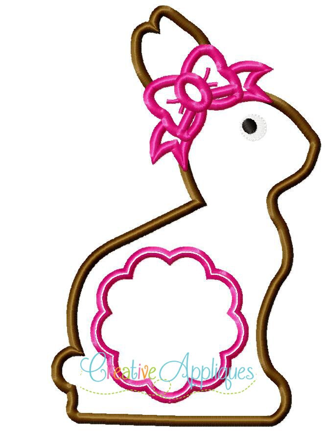 Easter Bunny Monogram Applique Machine Embroidery Design 4 Sizes - Etsy