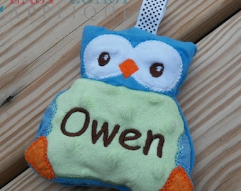 Owl Softie In The Hoop Design, machine embroidery, embroidery design, applique embroidery, owl plushie, stuffed owl design
