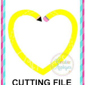 Heart Pencil SVG Cutting File, school svg, pencil svg, pencil cut file, pencil svg cut file, monogram cut file, pencil svg cut