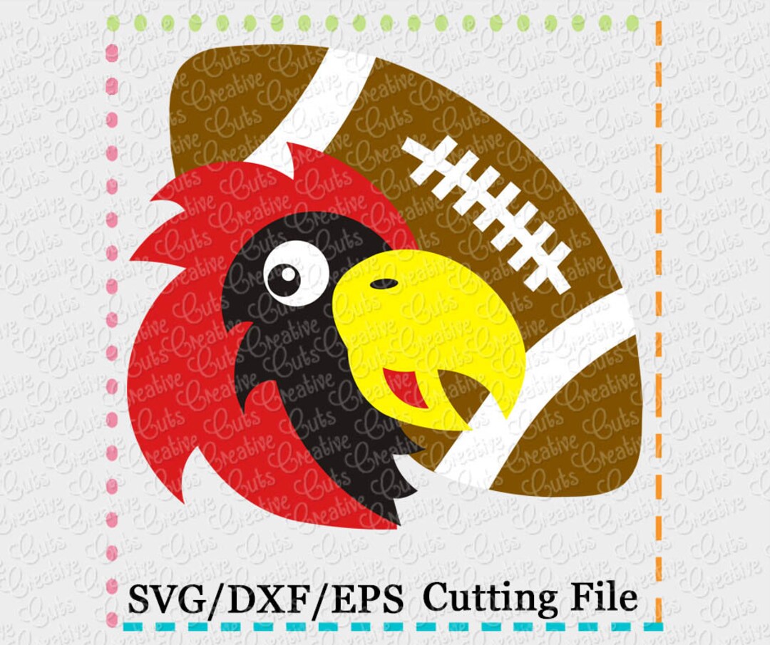 EXCLUSIVE SVG Eps DXF Cutting File Cardinal Football Svg, Mascot Svg
