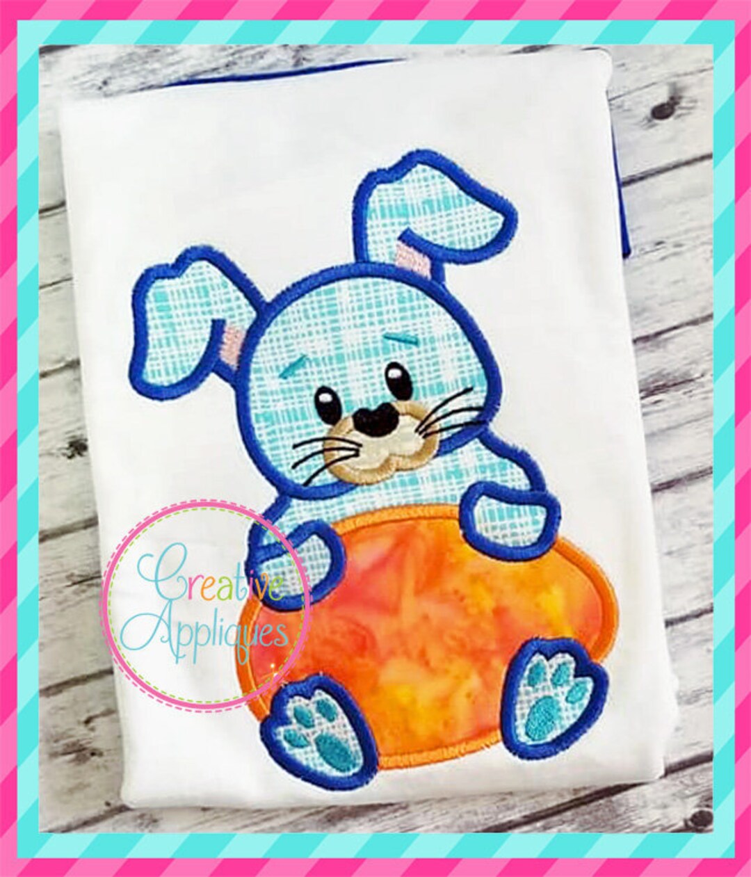 Bunny Rabbit Easter Digital Machine Embroidery Applique Design 5 SIZES ...