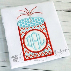 Feuerwerk Monogramm digitale Maschine Stickerei Applique Design 4 Größen!