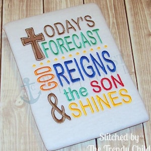 Todays Forecast Applique Machine Embroidery Design, religious machine embroidery design, cross applique design, cross embroidery design