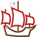 Pirate Ship Monogram Digital Machine Embroidery Applique Design 4 Sizes ...