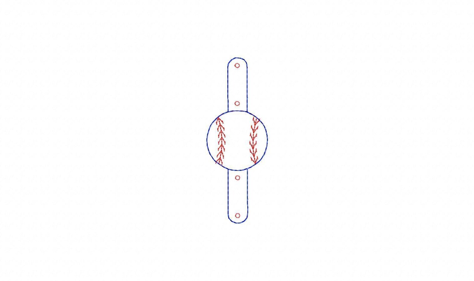 Double Tab Design Baseball Softball Double Snap Tab in the Hoop Design, Machine ...