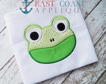Froggy machine embroidery applique design, frog applique design, frog embroidery design, frog applique
