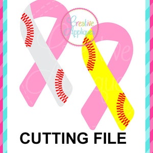EXKLUSIVE SVG Eps DXF schneiden Datei Baseball Softball Bewusstsein Band Svg, Krebs Svg Unterstützung Band Svg, Schleife geschnitten Datei