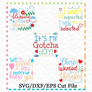 Adoption set SVG eps  DXF Cutting File, adoption svg, adoption cut file, adoption cutting file, adoption day, wanted, cherished, selected
