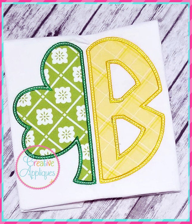 Shamrock Applique Alphabet Letter Set A-Z Machine Embroidery Design 5 ...