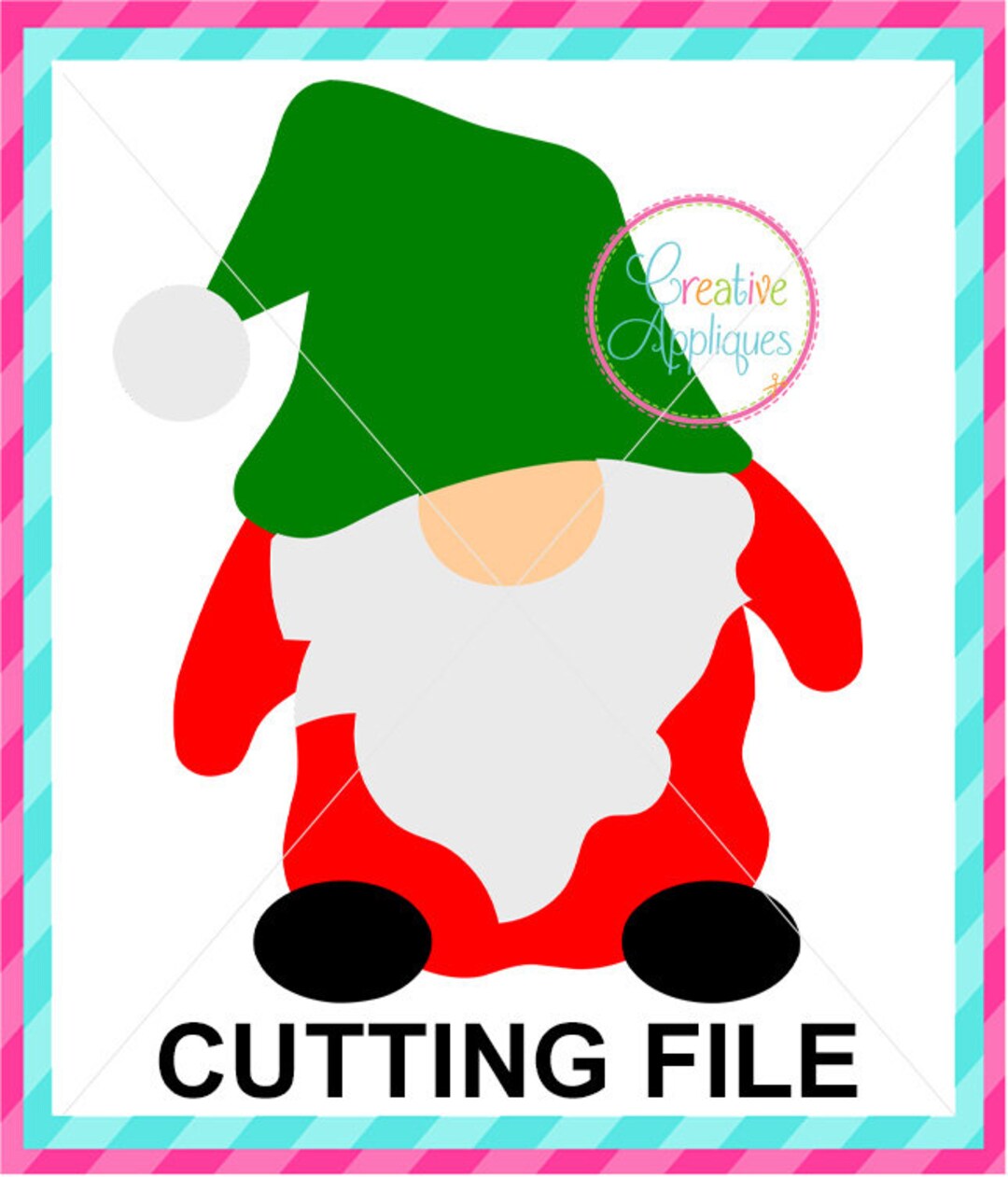 EXCLUSIVE Santa Gnome SVG Cutting File, Limited Commercial Use, Santa ...