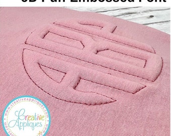 PRÄGLADE Cirklar Monogram 3D Puff Foam Broderitypsnitt Maskinbroderidesign, puff foam broderitypsnitt, 5 storlekar