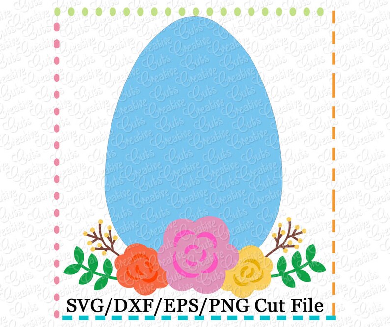 Easter Egg Spring Flowers SVG Cutting File, Easter Svg, Easter Cut File ...
