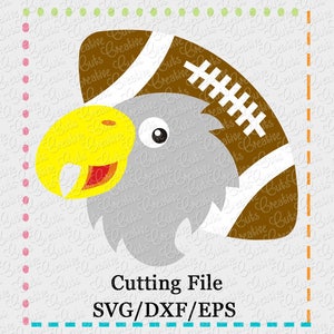 SVG exclusivo eps DXF corte archivo Águila Fútbol svg svg de mascota, águilas fútbol svg, fútbol svg, archivo recortado de águila, águilas del archivo de la corte
