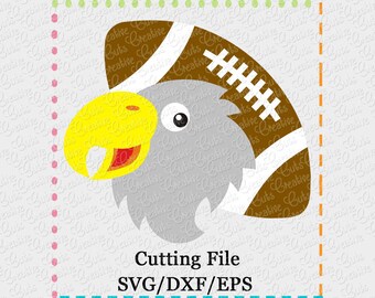 EXCLUSIVE SVG eps DXF Cutting File Eagle Football svg, mascot svg, eagles football svg, football svg, eagle cut file, eagles cutting file