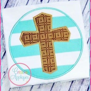 Cross Circle Machine Embroidery Applique Design, cross applique, cross embroidery, easter cross, he is risen, spring cross applique