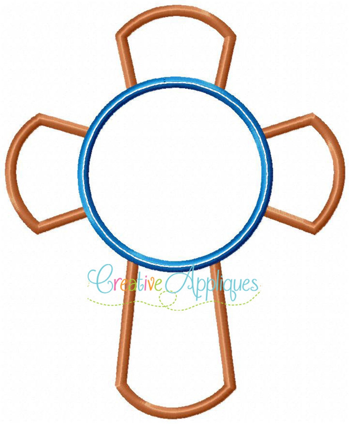 Monogram Cross Machine Embroidery Applique Design 4 SIZES - Etsy