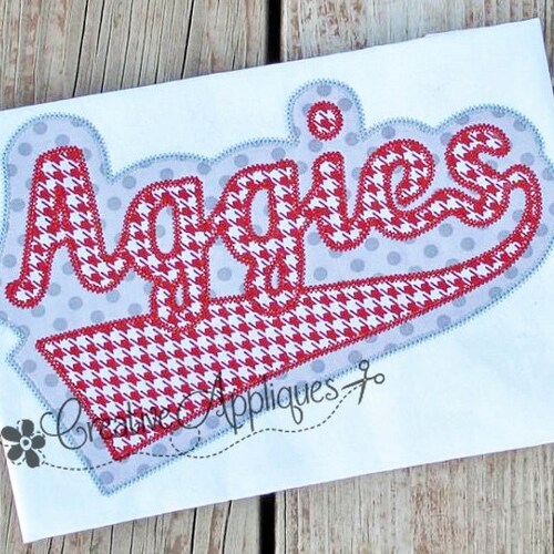 Aggies Digital Machine Embroidery Applique Design 6 Sizes - Etsy