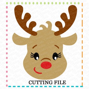 EXKLUSIVE SVG Reindeer Mädchen schneiden Datei, Rededeer geschnitten Datei, Weihnachten Svg, Rededeer schneiden Datei, Reder Svg, Weihnachten Svg,